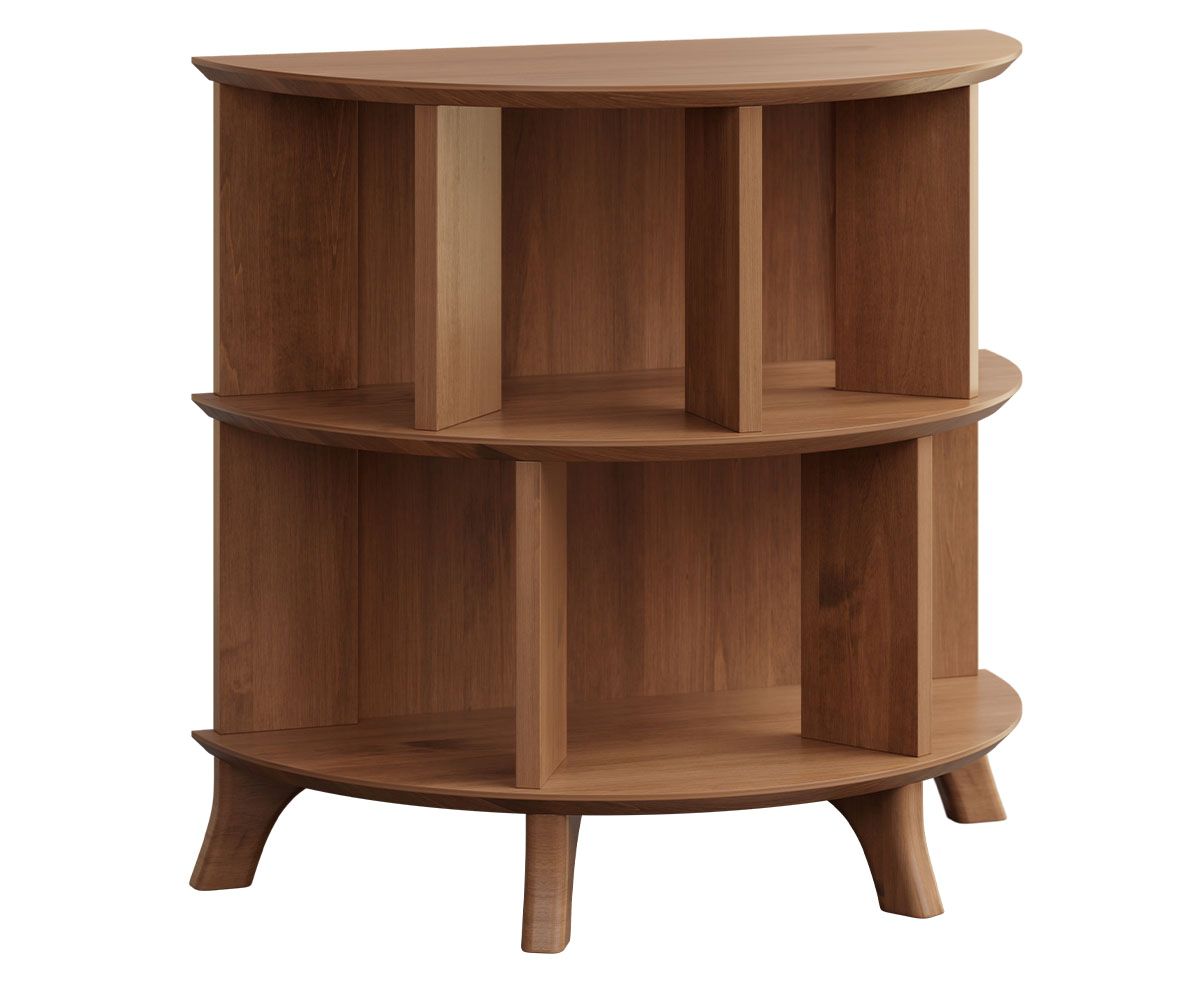 Amish Solid Wood Small Bookcase with Craftsman Finish