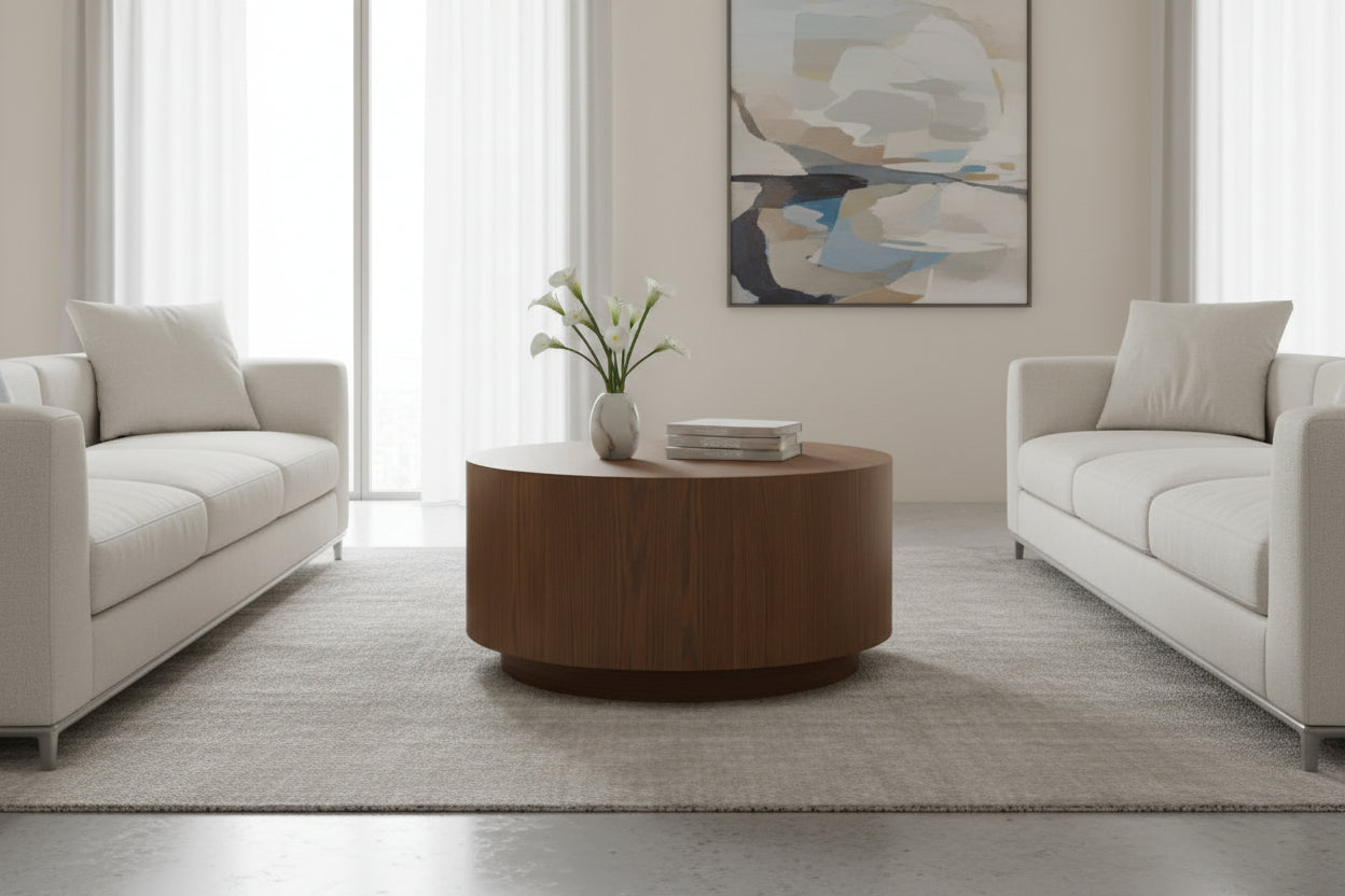 Solid Wood Square Coffee Table with Mission Style Legs