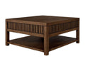 Amish Solid Wood Square Coffee Table with Thick Top and Hardwood Frame