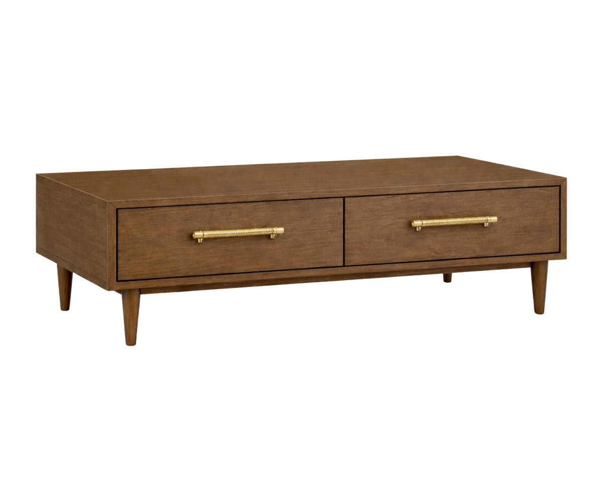 Amish Solid Wood Coffee Table with Soft-Close Drawer and Hardwood Frame