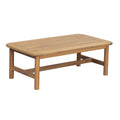 Acacia Wood Outdoor Rectangular Coffee Table with Light Teak Finish