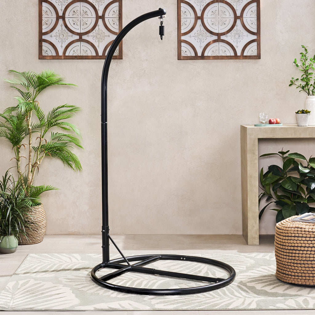 Durable Freestanding Hanging Chair Stand with Safety Belt and Hook