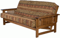 Amish Solid Wood Queen Size Futon Sofa with Aerolife Mattress