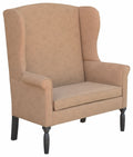 Upholstered Country Style Settle Chair with Poplar Frame
