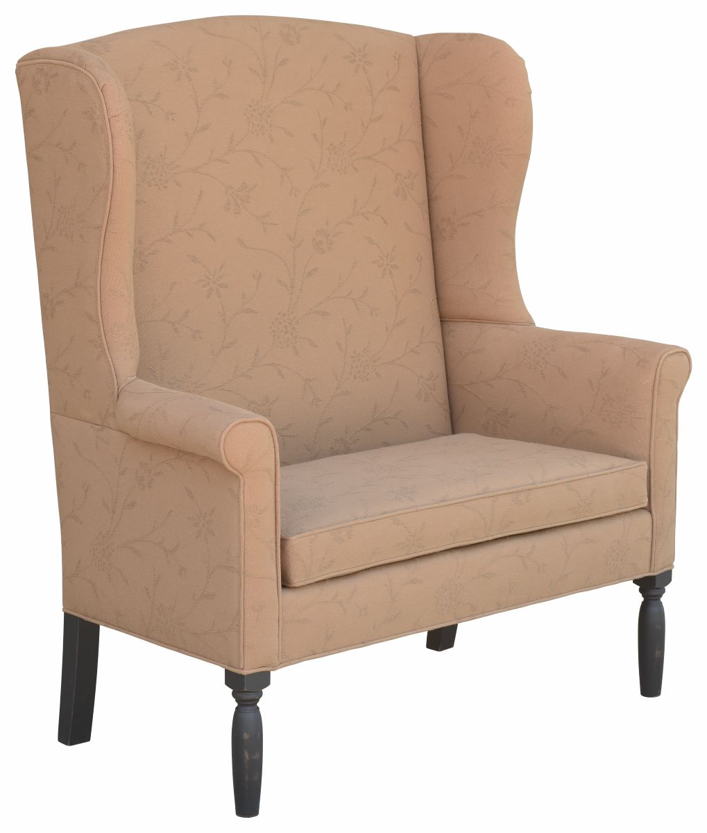 Upholstered Country Style Settle Chair with Poplar Frame
