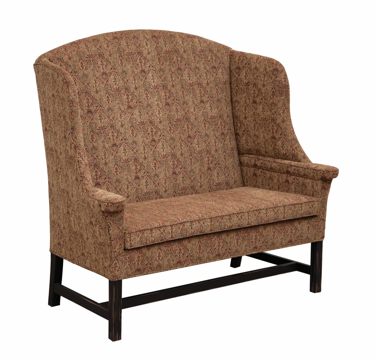 Upholstered High-Back Settle with Deep Seat and Poplar Frame