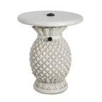 Outdoor Patio Pineapple-Shaped Side Table with Umbrella Base