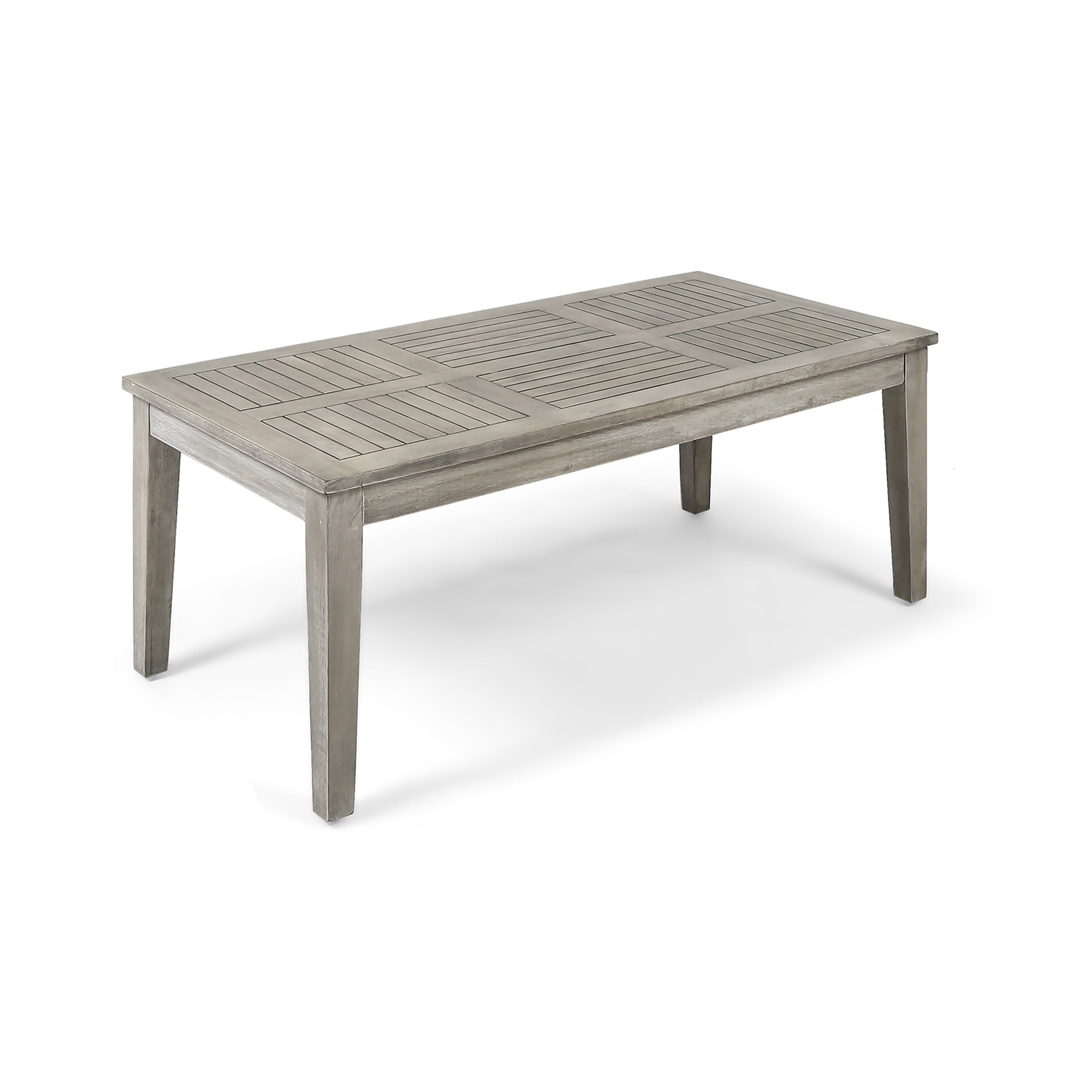 Rectangular Acacia Wood Outdoor Coffee Table with Slat Panel Top