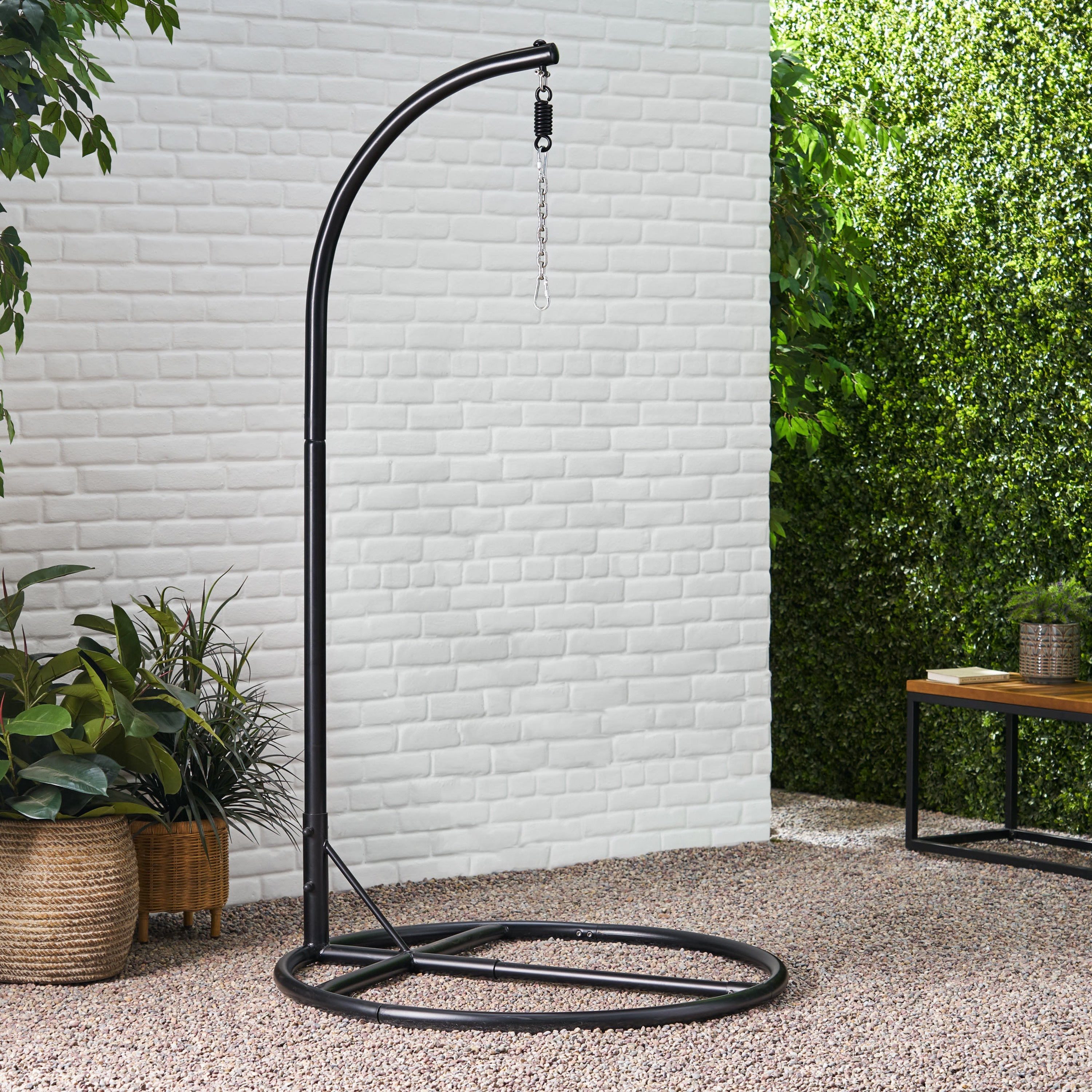 Durable Freestanding Hanging Chair Stand with Safety Belt and Hook