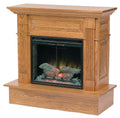 Amish Solid Wood Electric Fireplace Mantel with Glass Front and Remote Control