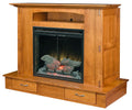 Solid Wood Electric Fireplace with Mantle Lift and Dovetailed Drawers