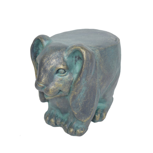 Tabouret d'appoint décoratif de jardin extérieur en forme de lapin